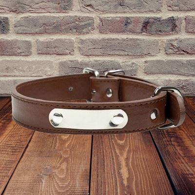 Collier Chien - LeatherDogCollar™ - Marron